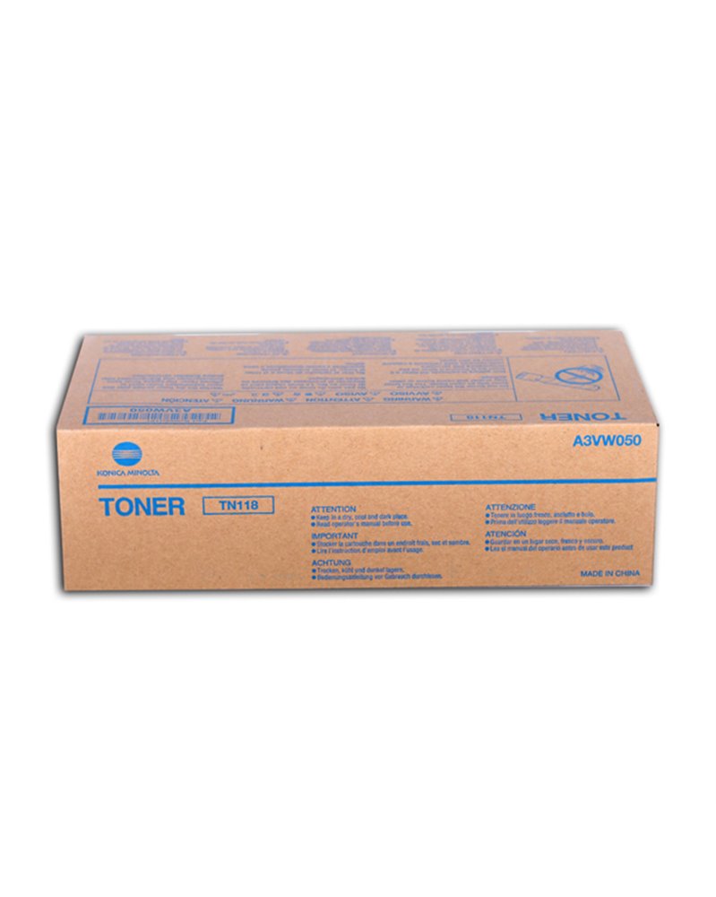 SCATOLA 2 BOTTIGLIE TONER NERO BIZHUB TN118 BIZHUB 215