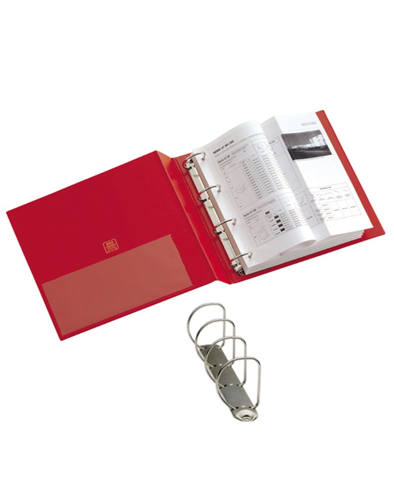 Raccoglitore STELVIO 40 A4 4D rosso 22x30cm SEI ROTA