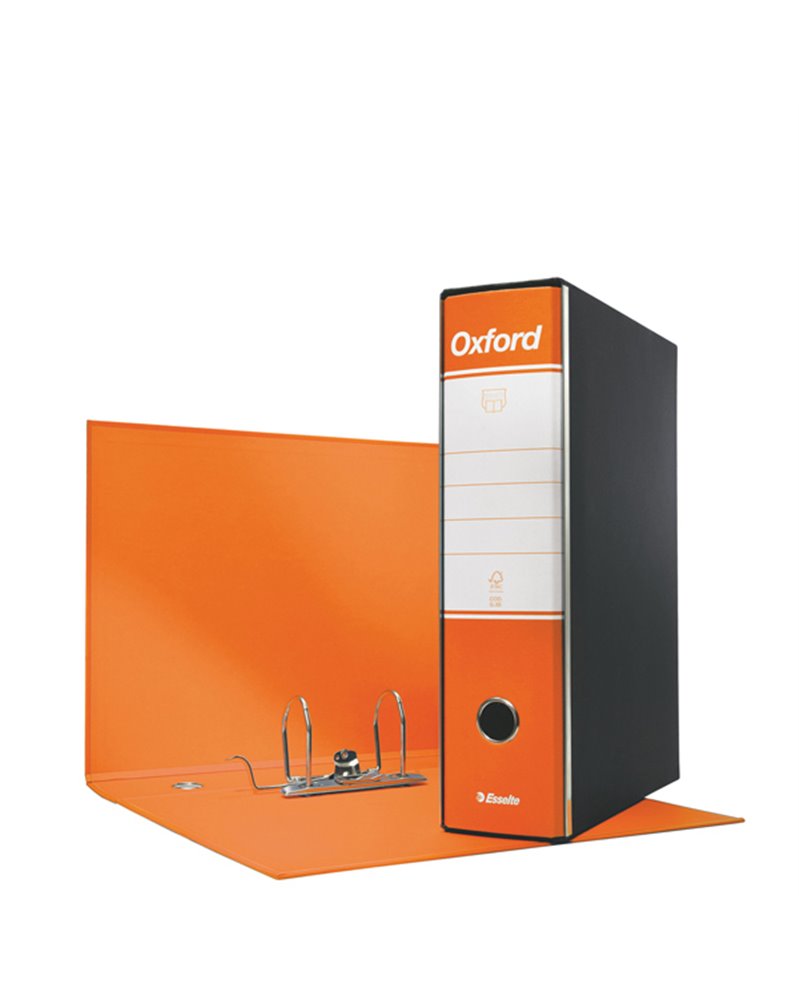 Registratore OXFORD G83 arancio dorso 8cm f.to commerciale ESSELTE