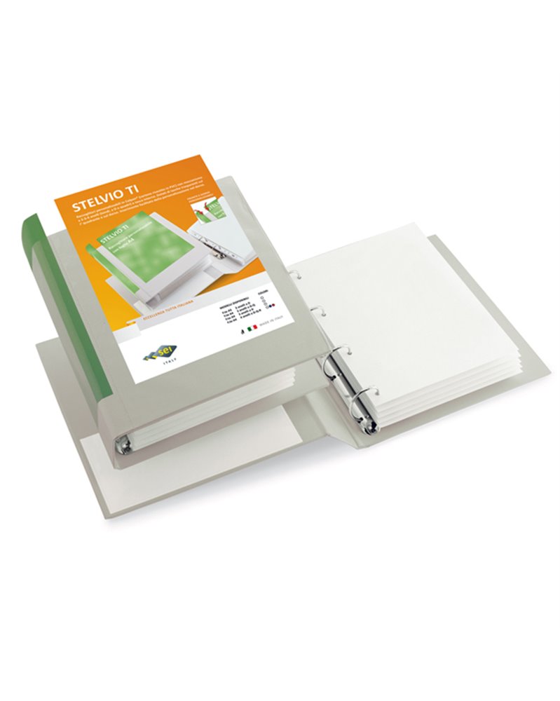 Raccoglitore STELVIO TI 13 A4 4R 22x30cm bianco personalizzabile SEI ROTA Raccoglitore STELVIO TI 13 A4 4R 22x30cm bianco personalizzabile SEI ROTA