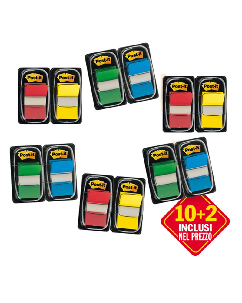 PROMO PACK 10+2 Post-itÂ® INDEX 680 COLORI ASS.