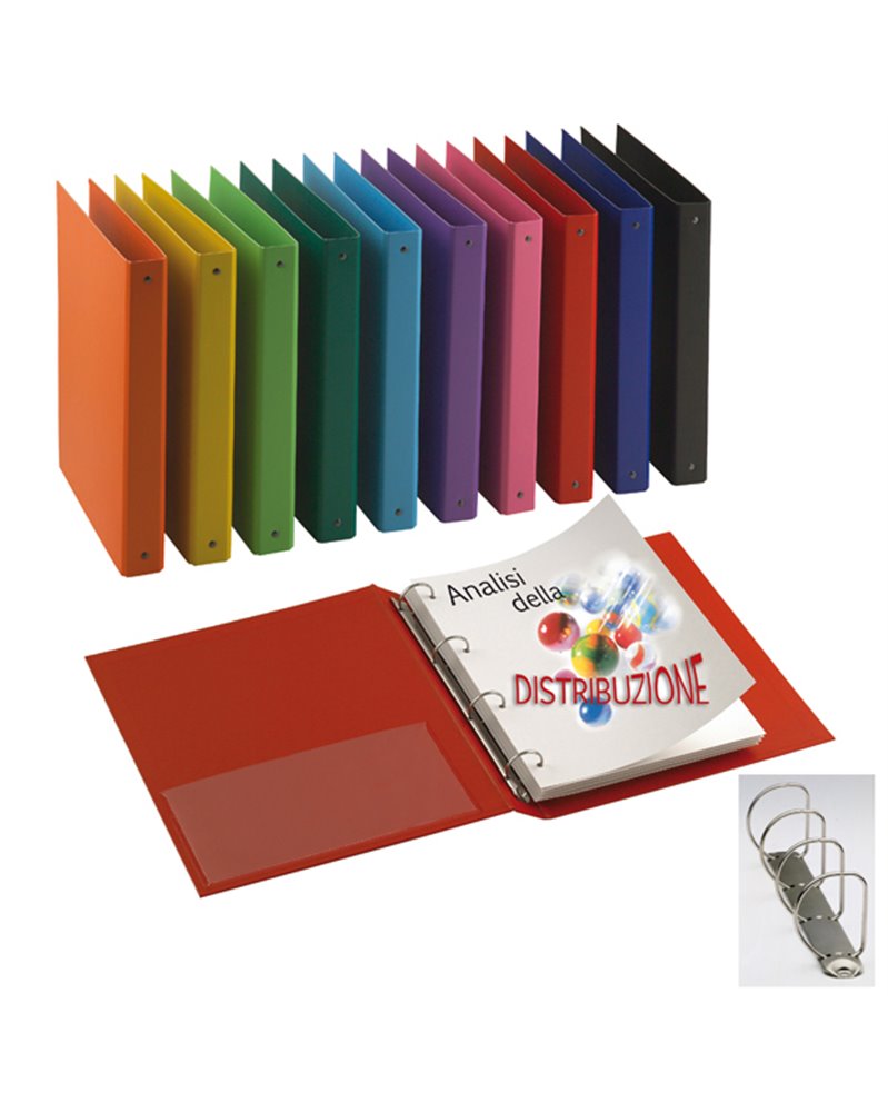 Raccoglitore Nettuno 40 A4 4D rosso Sei Rota Raccoglitore Nettuno 40 A4 4D rosso Sei Rota