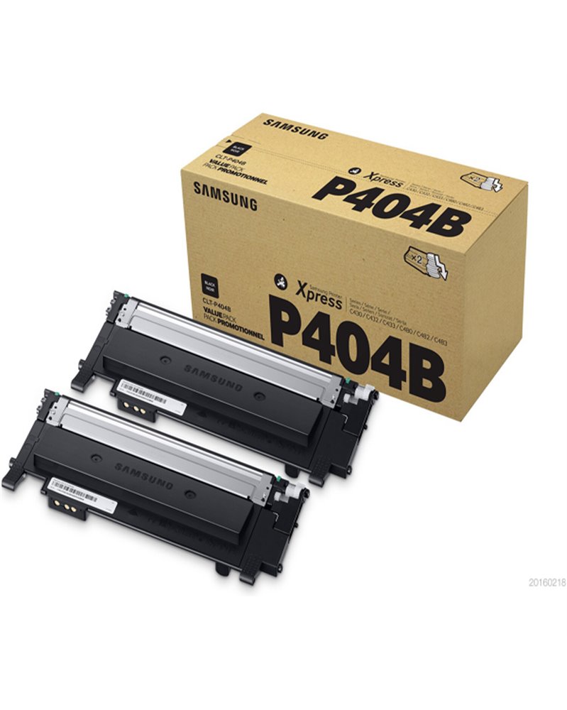 HP/Samsung Toner Nero CLT-P404B in confezione doppia.