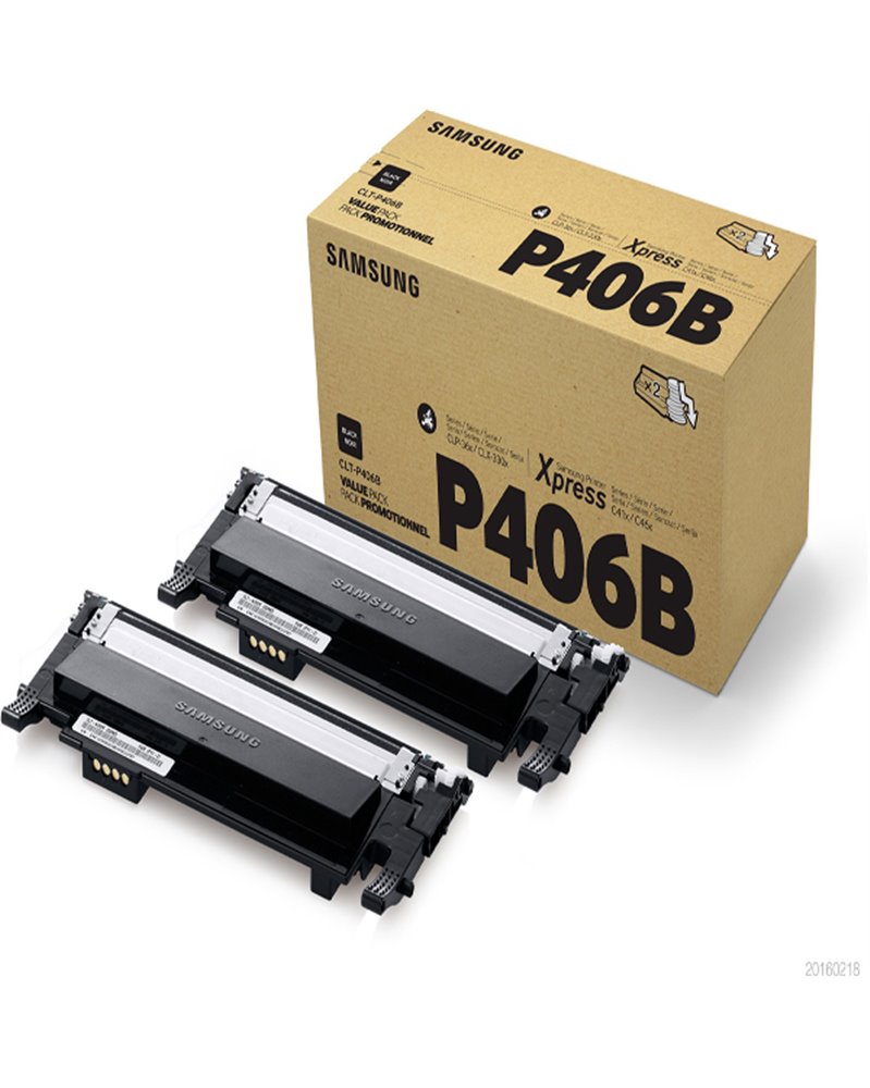 Hp/Samsung Toner Nero CLT-P406B: confezione da 2