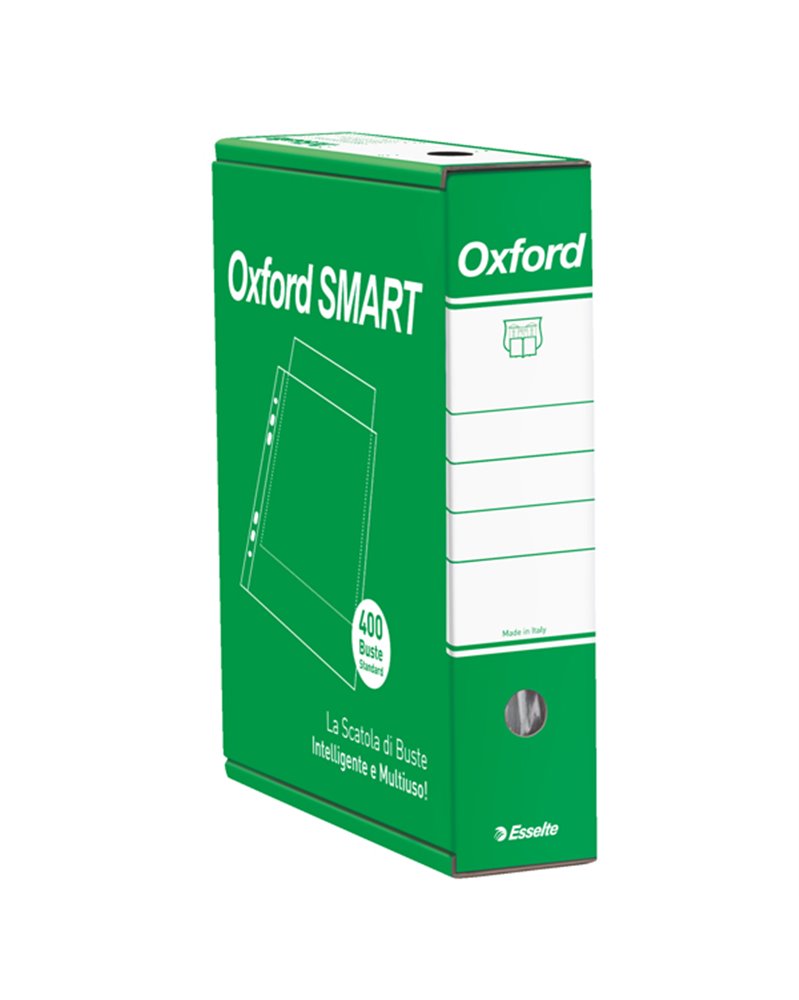 SCATOLA 4x100 BUSTE FORATE 22X30 B.A. STANDARD OXFORD SMART ESSELTE