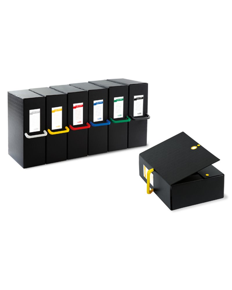 Scatola archivio Big Next 160 nero/verde 25x35cm dorso 16cm