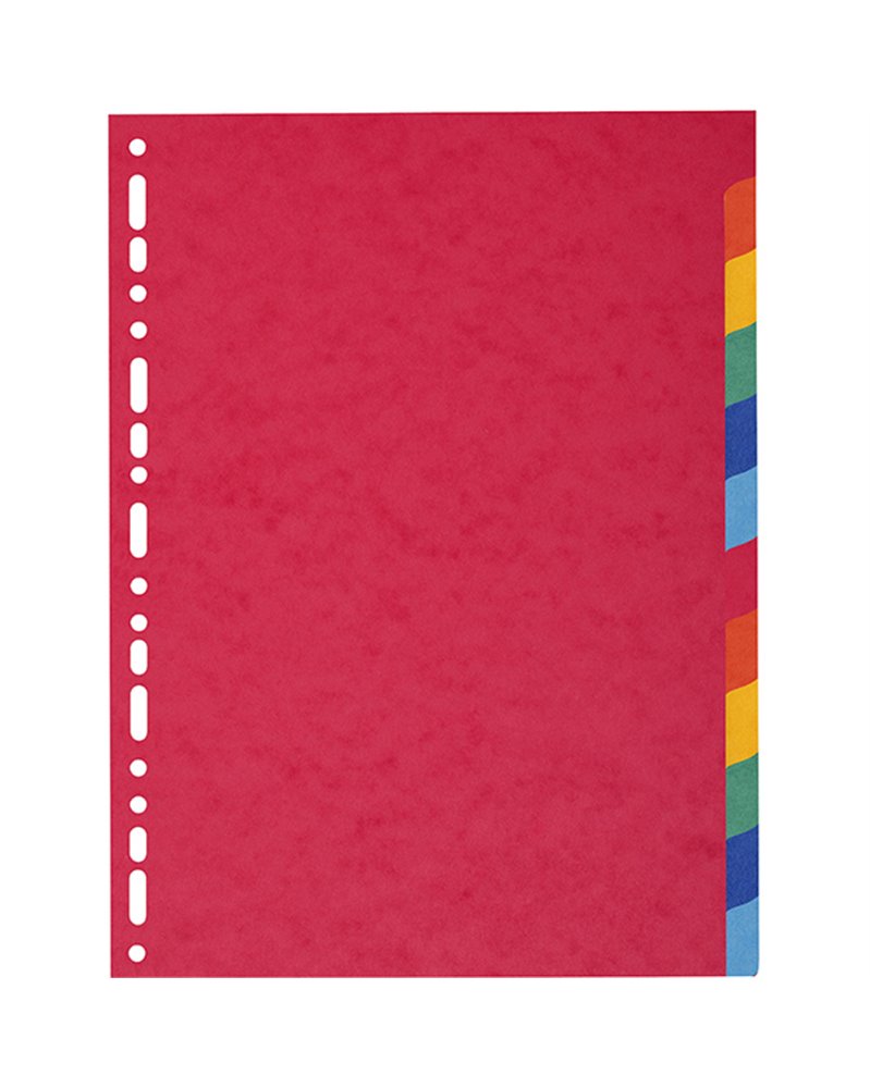 SEPARATORE A4 A 12TACCHE in CARTONCINO RICICLATO 220gr FOREVER