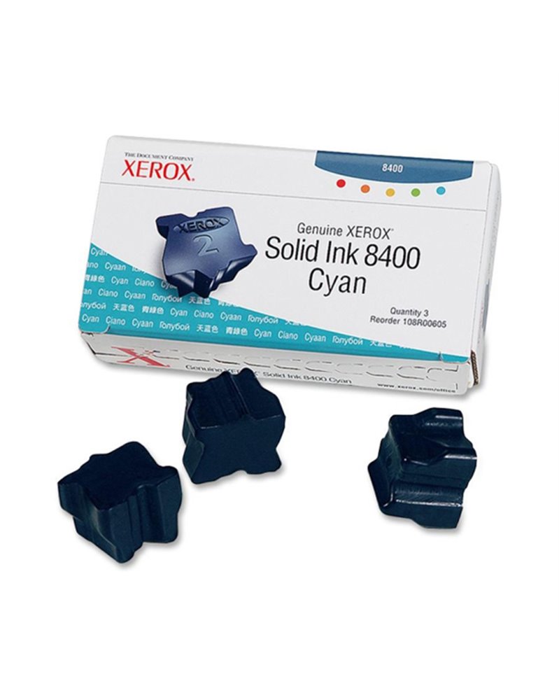 3 STICK SOLID INK CIANO PHASER 8400