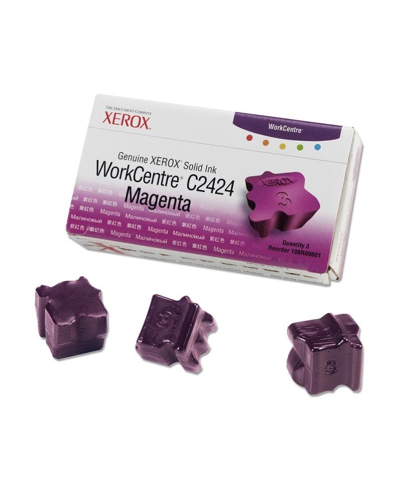 SOLID INK MAGENTA ORIGINALE PER XEROX WORK-CENTRE C2424 (3 STICK)