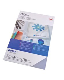 Scatola 100 copertine Hi-Clear 180micron A3 neutro trasparente GBC