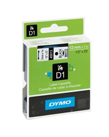 NASTRO DYMO TIPO D1 (12MMX7M) NERO/BIANCO 450130