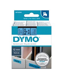 NASTRO DYMO TIPO D1 (12MMX7M) NERO/BLU 450160