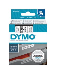 NASTRO DYMO TIPO D1 (19MMX7MT) NERO/BIANCO 458030