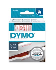 NASTRO DYMO TIPO D1 (19MMX7MT) ROSSO/BIANCO 458050