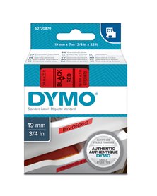 NASTRO DYMO TIPO D1 (19MMX7MT) NERO/ROSSO 458070