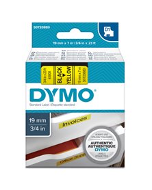 NASTRO DYMO TIPO D1 (19MMX7MT) NERO/GIALLO 458080