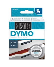 NASTRO DYMO TIPO D1 (19MMX7MT) BIANCO/NERO 458110