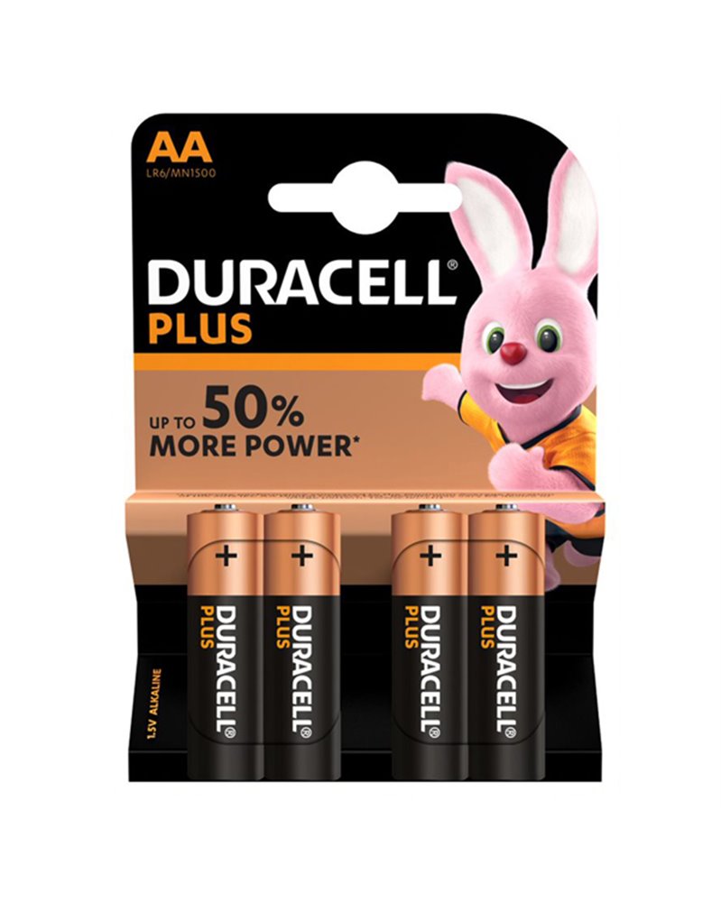 BLISTER 4 PILE DURACELL PLUS (MN1500) AA - STILO