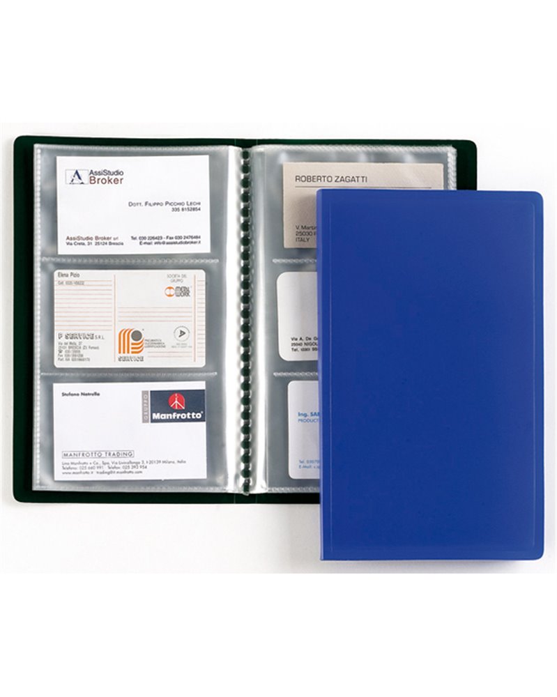 PORTABIGLIETTI VISITA 20 BUSTE A 3 TASCHE 12,5x20,5cm NERO FAVORIT