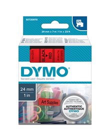 NASTRO DYMO TIPO D1 (24MMX7MT) NERO/ROSSO 537170