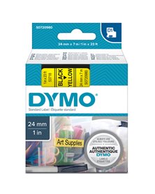 NASTRO DYMO TIPO D1 (24MMX7MT) NERO/GIALLO 537180