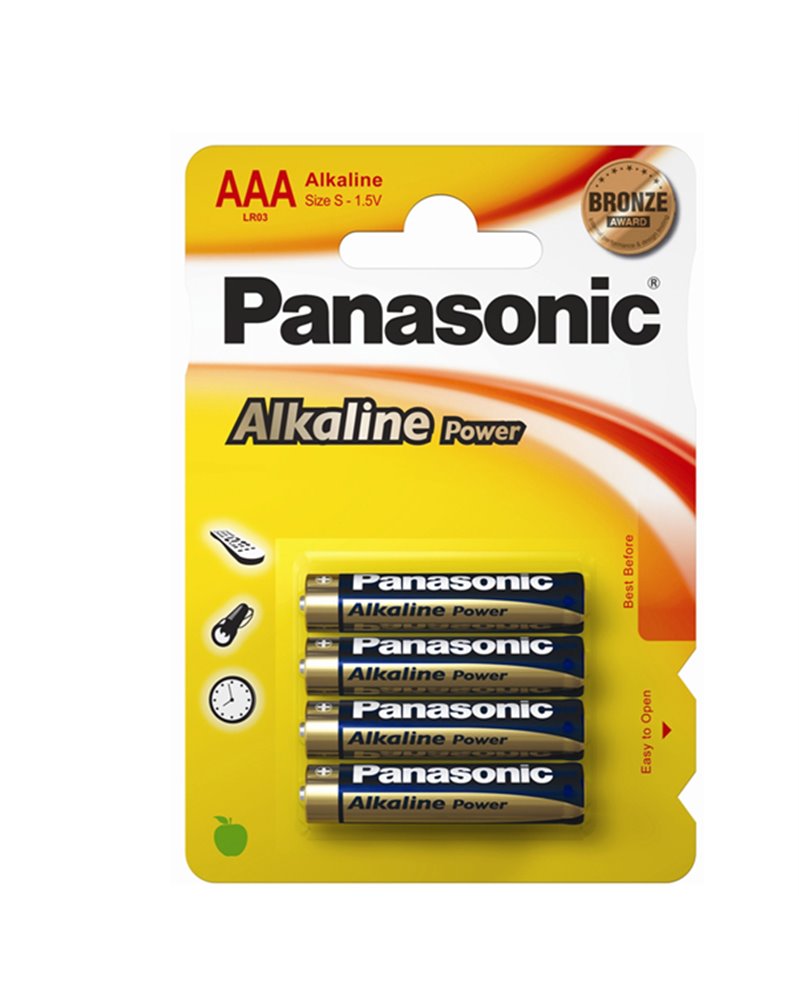 BLISTER 4 PILE MINISTILO ALKALINE AAA 1,5V PANASONIC