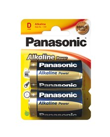 BLISTER 2 PILE TORCIA ALKALINE D 1,5V PANASONIC