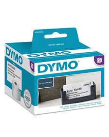 ROTOLO 300 ETICHETTE NON ADESIVE PER BADGE 51x89MM X DYMO LW