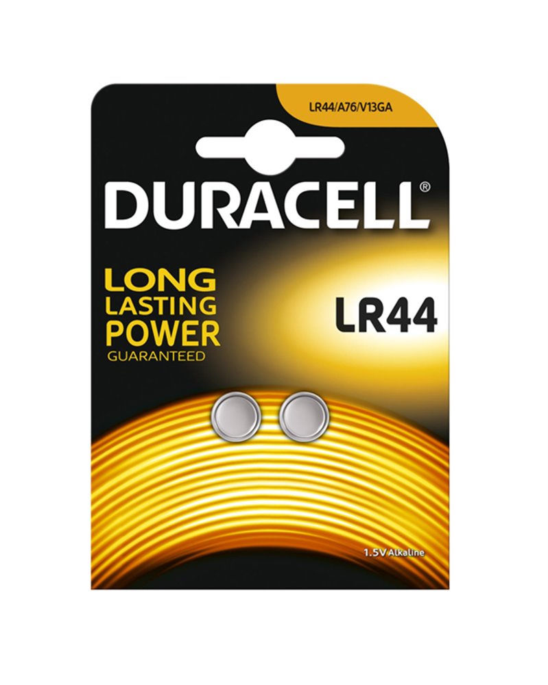 BLISTER 2 PILE ALCALINE DURACELL 1,5V 150mAh (LR44)