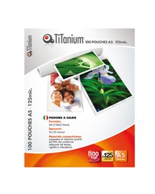 100 POUCHES 80x120mm 125my SWISS CARD TiTanium