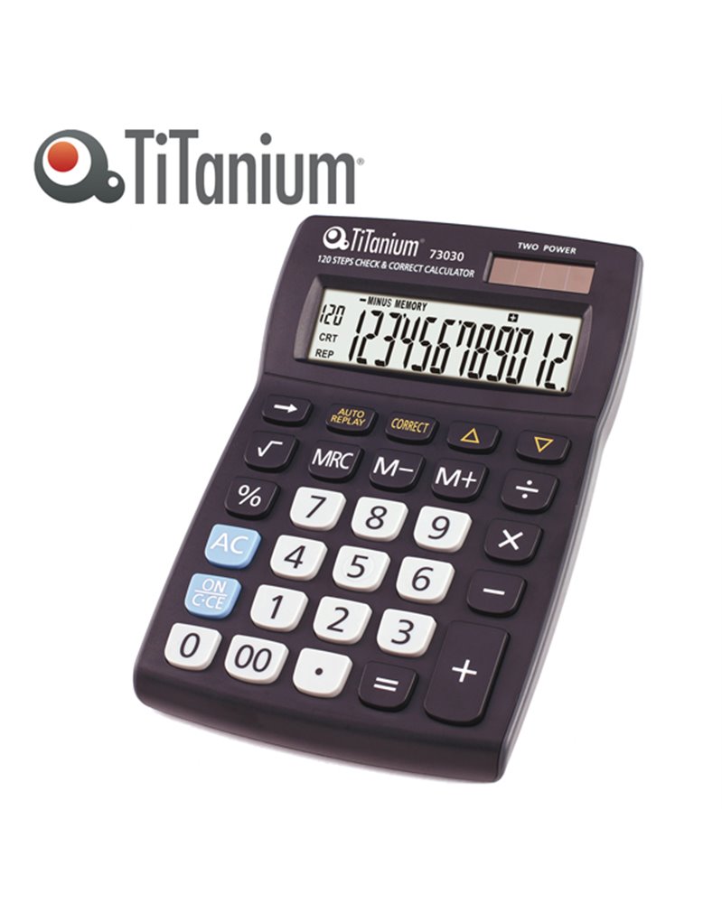 CALCOLATRICE DA TAVOLO 12 CIFRE 73030 TiTanium