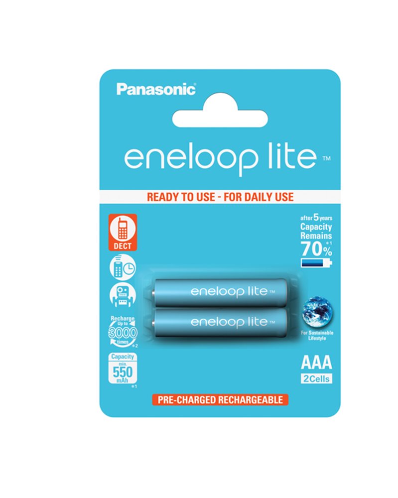 BLISTER 2 ministilo ricaricabili ENELOOP LITE AAA PANASONIC