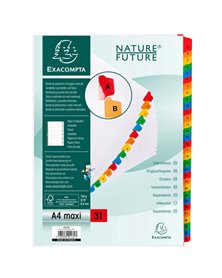 SEPARATORE Numerico 1-31/A4 Maxi in CARTONCINO 160gr Exacompta