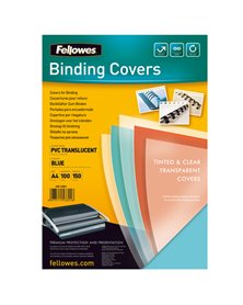 100 COPERTINE COLORATE A4 PVC 200MIC BLU FELLOWES