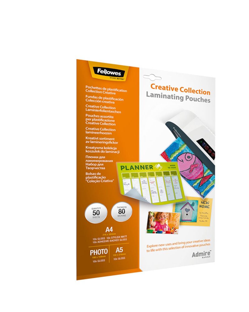 Scatola 50 pouches Creative Collection Admire Fellowes