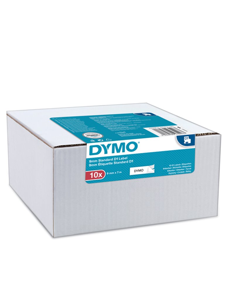 Value Pack 10 Nastri Dymo Tipo D1 (9mmX7mt) nero/bianco S0720680