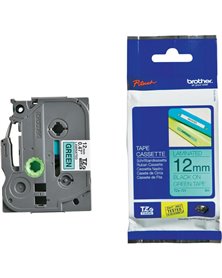 NASTRO BROTHER TZ731 12MMx8MT NERO/VERDE