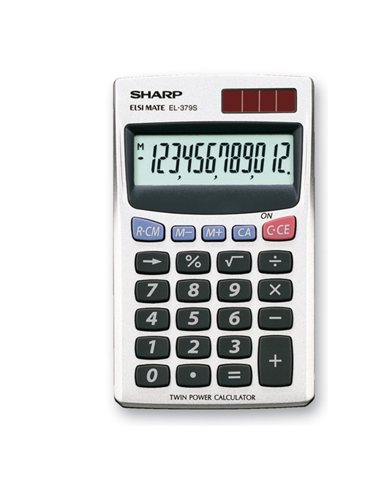 CALCOLATRICE EL 379SB 12 CIFRE TASCABILE SHARP