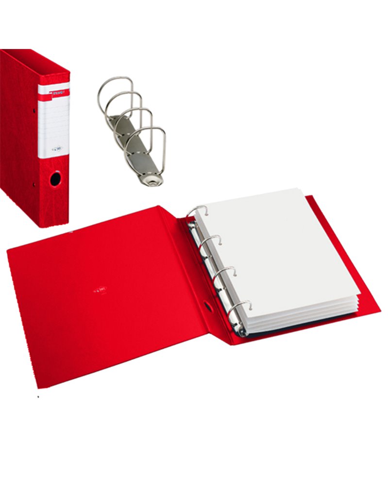 Raccoglitore STELVIO F 25 A4 4D rosso 22x30cm SEI ROTA Raccoglitore STELVIO F 25 A4 4D rosso 22x30cm SEI ROTA