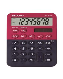 Calcolatrice tascabile EL 760R, 8 cifre, 2 colori design, rosso - blu