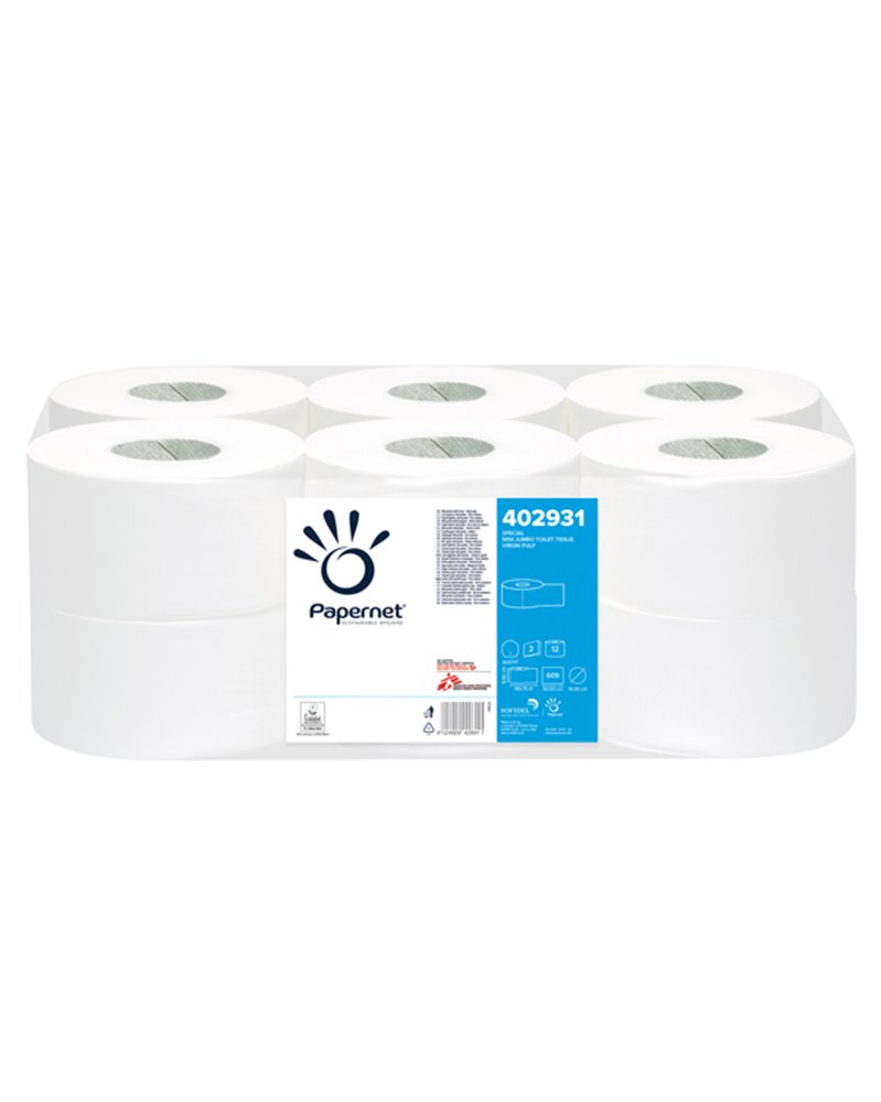 Carta igienica MINI Jumbo Ã˜19cm - 186mt Ecolabel Papernet