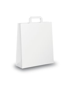 BLISTER 25 SHOPPERS 18X8X25CM BIANCO NEUTRO PIATTINA