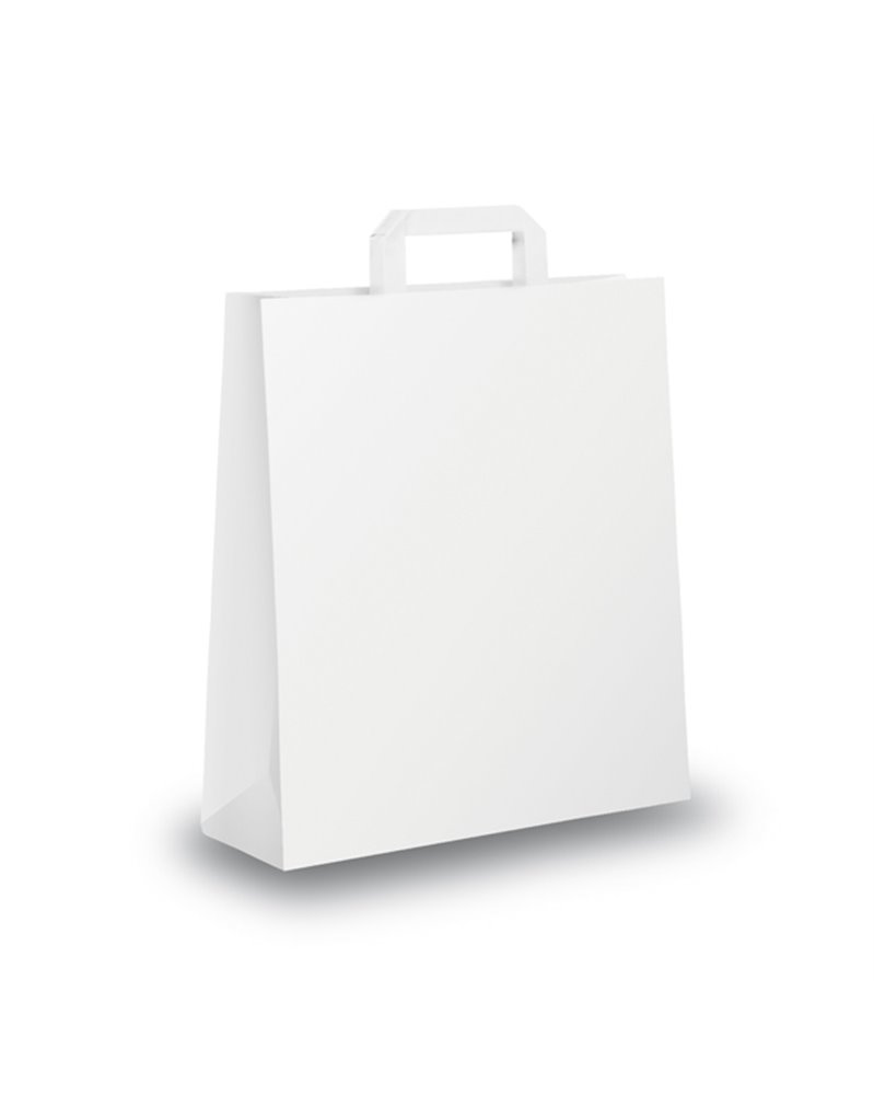 BLISTER 25 SHOPPERS 18X8X25CM BIANCO NEUTRO PIATTINA