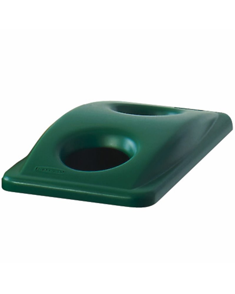 COPERCHIO SLIM JIM VERDE CON FORI PER BOTTIGLIE RUBBERMAID