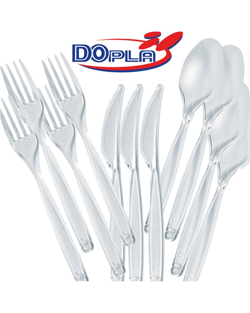 50 COLTELLI MONOUSO DIAMANT TRASPARENTI DOPLA