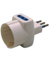 ADATTATORE TRIPLO CON SPINA 2P+T 10A - 2 PRESE 10A + 1 SCHUKO