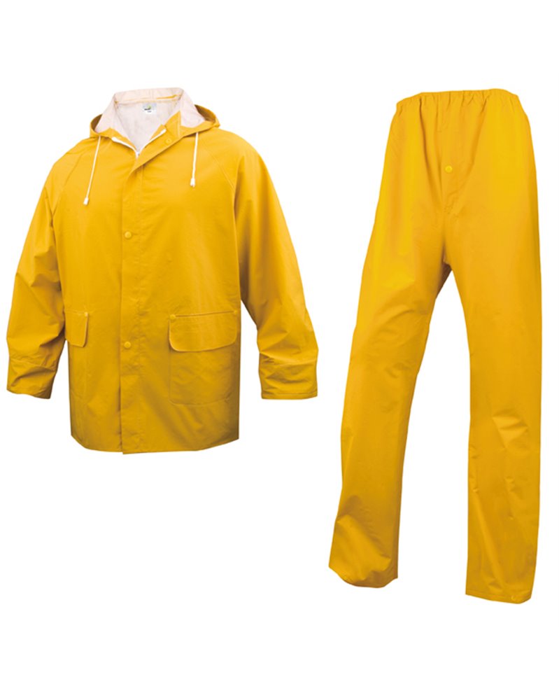 COMPLETO IMPERMEABILE EN304 Tg. XL giallo (giacca+pantalone)