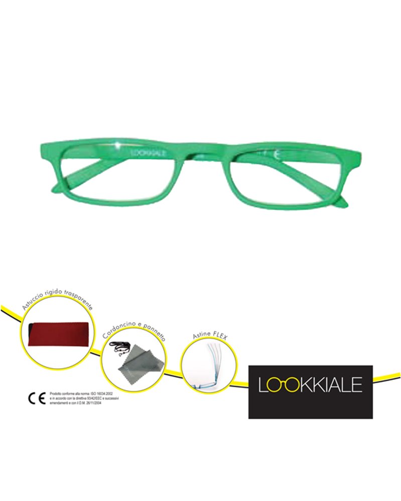 OCCHIALE DIOTTRIE +3,00 mod. SMART verde LOKKIALE