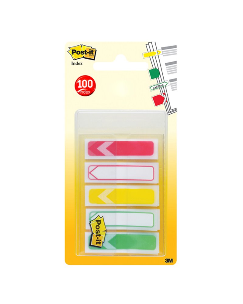 SET 100 Post-itÂ® Index 684-ARR-RYG-EU FORMATO MINI FRECCIA