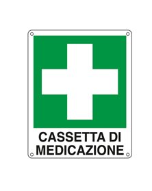 CARTELLO ALLUMINIO 16x21cm 'CASSETTA DI MEDICAZIONE'